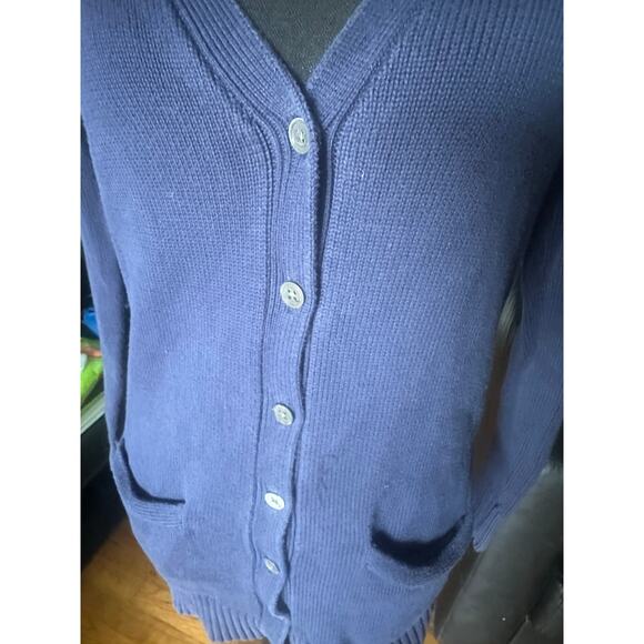 Vintage Ralph Lauren Sport Big Logo Boyfriend Fit Cardigan Size S - Picture 4 of 10